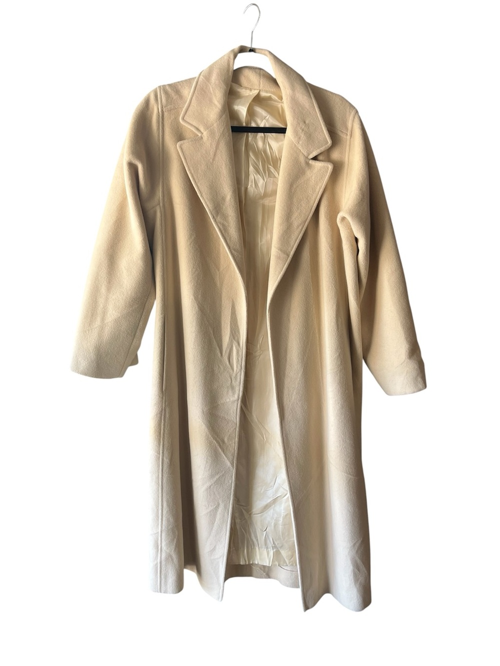 Vintage 100% Cashmere Long Coat | Cream | Tailored Duster / Maxi
